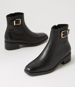 GREYT MO BLACK BLACK HEEL LEATHER