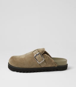 MERCHAH MO KHAKI BLACK SOLE SUEDE