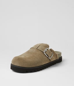 MERCHAH MO KHAKI BLACK SOLE SUEDE