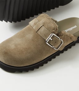 MERCHAH MO KHAKI BLACK SOLE SUEDE