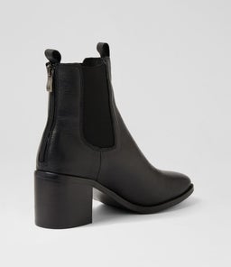 SLIGHTLY MO BLACK BLACK HEEL LEATHER