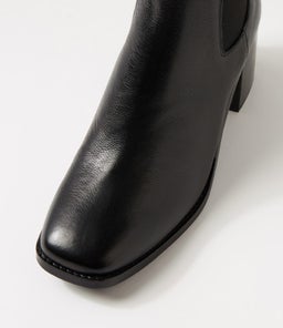 SLIGHTLY MO BLACK BLACK HEEL LEATHER