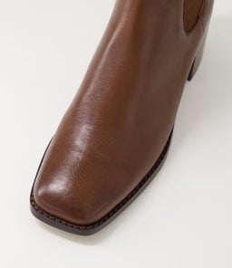SLIGHTLY MO CHOC DK BROWN HEEL LEATHER