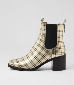 SLIGHTLY MO GOLD TARTAN LEATHER