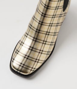 SLIGHTLY MO GOLD TARTAN LEATHER