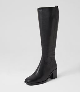SERINY MO BLACK BLACK HEEL LEATHER