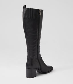 SERINY MO BLACK BLACK HEEL LEATHER