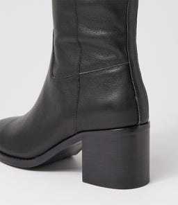 SERINY MO BLACK BLACK HEEL LEATHER