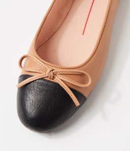 BALLET MO BLACK CAMEL LEATHER
