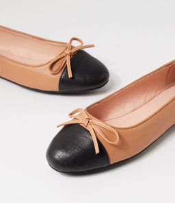 BALLET MO BLACK CAMEL LEATHER