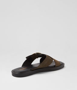 DAYAR MO OLIVE BLACK SOLE SUEDE