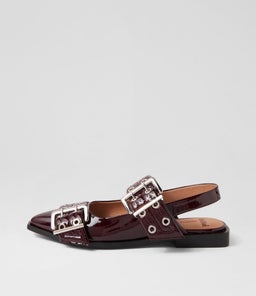 LARRA MO BURGUNDY PATENT LEATHER
