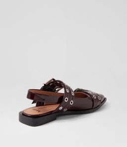LARRA MO BURGUNDY PATENT LEATHER