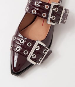 LARRA MO BURGUNDY PATENT LEATHER