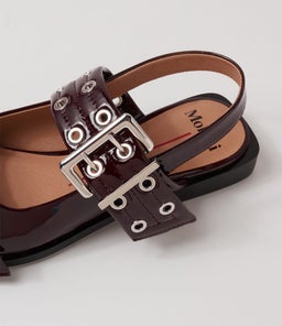 LARRA MO BURGUNDY PATENT LEATHER