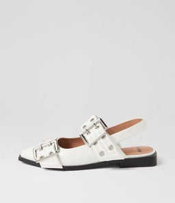 LARRA MO WHITE PATENT LEATHER