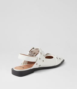 LARRA MO WHITE PATENT LEATHER