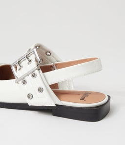 LARRA MO WHITE PATENT LEATHER