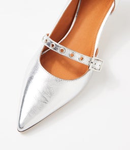 GAMBEL MO SILVER CRINKLE LEATHER
