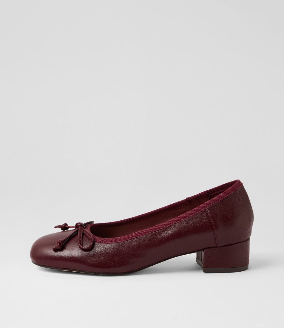 Jave Burgundy Leather Heels Jave Burgundy Leather Heels