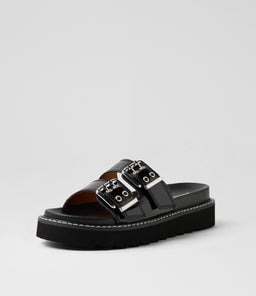 LILIANA MO BLACK CRINKLE PATENT