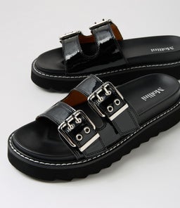 LILIANA MO BLACK CRINKLE PATENT