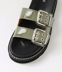 LILIANA MO KHAKI CRINKLE PATENT