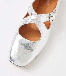 NOWA MO SILVER CRINKLE PATENT