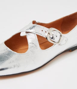 NOWA MO SILVER CRINKLE PATENT