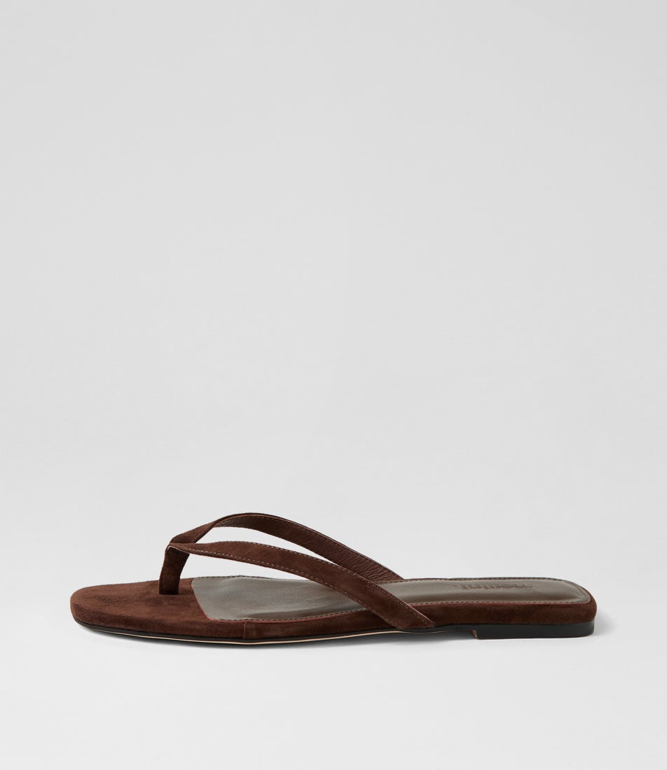 Reille Choc Suede Thongs Reille Choc Suede Thongs