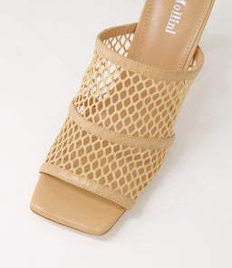 WILLOW MO NUDE LEATHER MESH