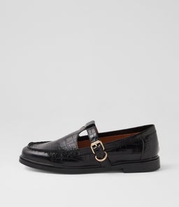 GAHLA MO BLACK SHINE CROC LEATHER