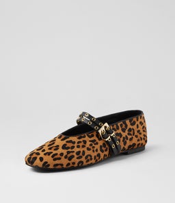 HAIZEL MO LEOPARD BLACK PONY LEATHER