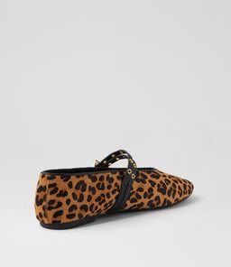HAIZEL MO LEOPARD BLACK PONY LEATHER