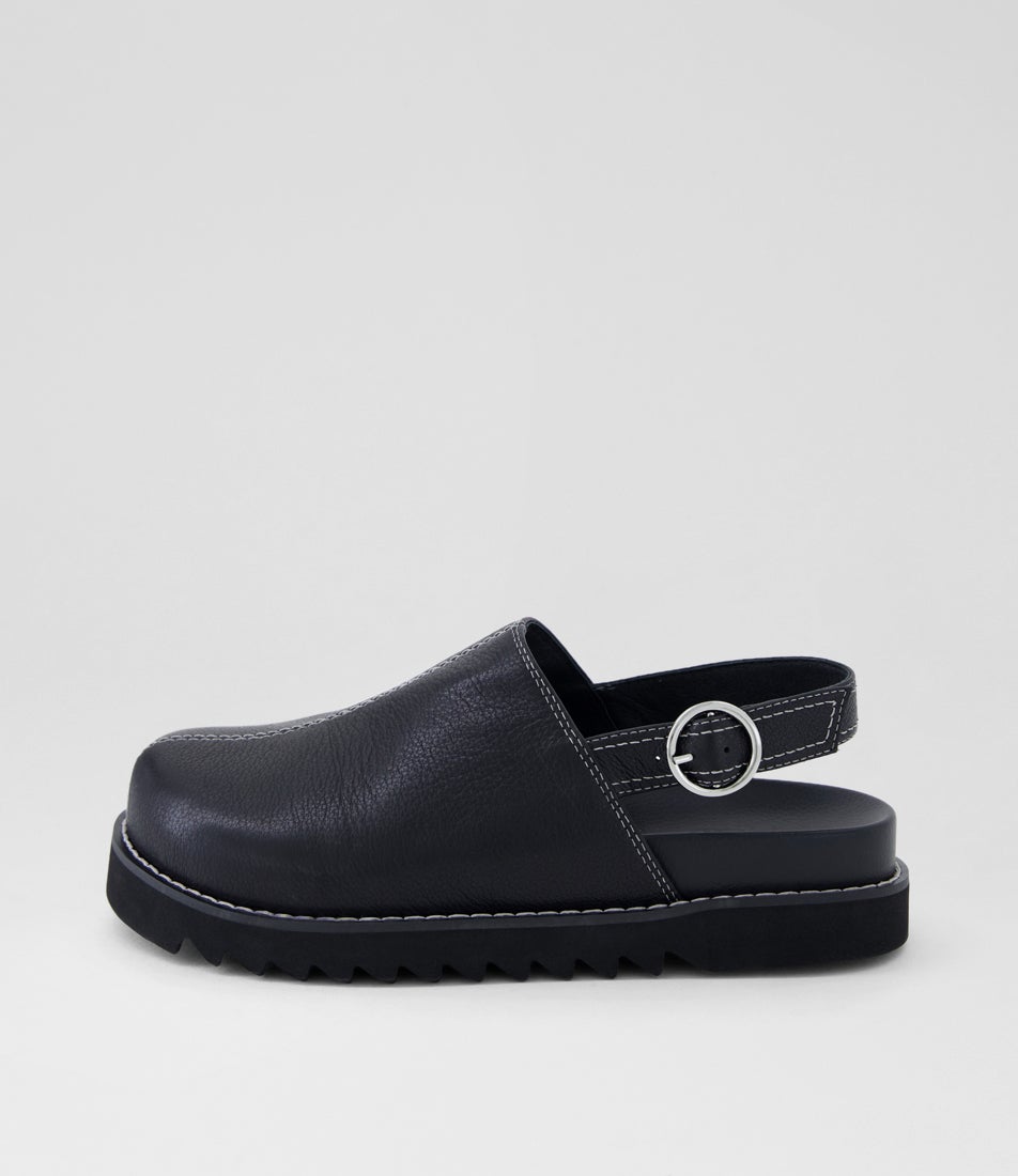 Mykla Black Leather Flat Shoes Mykla Black Leather Flat Shoes