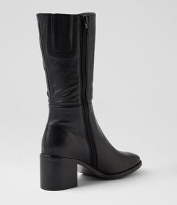 SESINA MO BLACK BLACK HEEL LEATHER