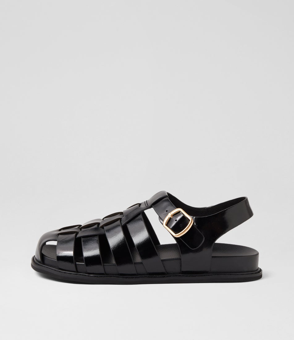 Vefra Black Shine Leather Flat Shoes Vefra Black Shine Leather Flat Shoes