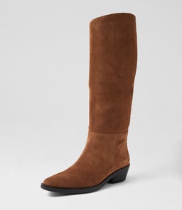 FEIDEL MO CHOC BLACK HEEL SUEDE