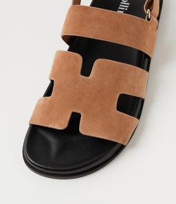 HOPEFUL MO LT FAWN BLACK SOLE SUEDE