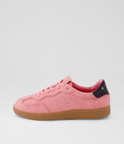 DEELARA MO PINK BLACK SUEDE LEATHER