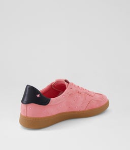 DEELARA MO PINK BLACK SUEDE LEATHER