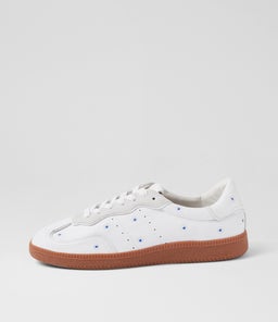 DEELARA MO WHITE SUEDE LEATHER