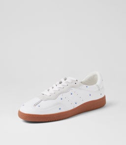 DEELARA MO WHITE SUEDE LEATHER
