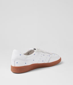 DEELARA MO WHITE SUEDE LEATHER