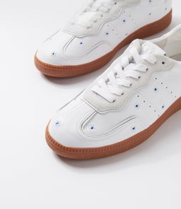 DEELARA MO WHITE SUEDE LEATHER
