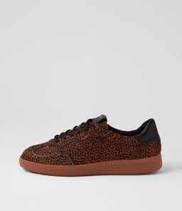 DANSSING MO LEOPARD SPOT BLACK PONY LEATHER