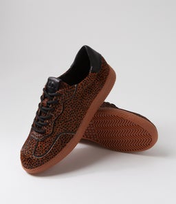 DANSSING MO LEOPARD SPOT BLACK PONY LEATHER