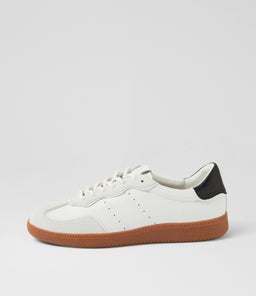 DANSSING MO WHITE BLACK SUEDE LEATHER