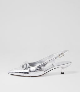 COSIMA MO SILVER CRINKLE LEATHER
