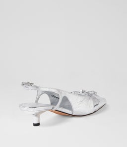 COSIMA MO SILVER CRINKLE LEATHER